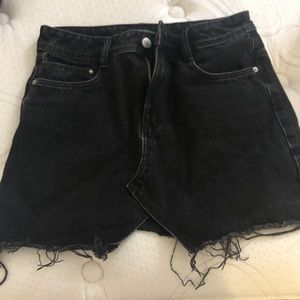 Zara black jean skirt